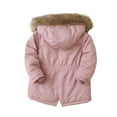 thumbnail image 4 of Slegive Baby Girls Winter Coat Faux Fur Hoodie Warm Thick Parka Jacket Outwear Pink Size Kids Winter Clothing Pink 11-12 Years, 4 of 9
