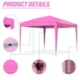 thumbnail image 4 of Zenova  10' x 10' Outdoor Pop Up Canopy Tent Patio Gazebo Party Wedding Tent Pink, 4 of 5