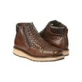 thumbnail image 2 of El General Men’s Brown Woven Ankle Boots with Zipper 45184, 2 of 4