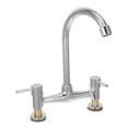 thumbnail image 1 of WEUVEB Replacement Kitchen Faucet with Sprayer Silver Alloy Two Handle Design for Homeowners 1 Set, 1 of 8