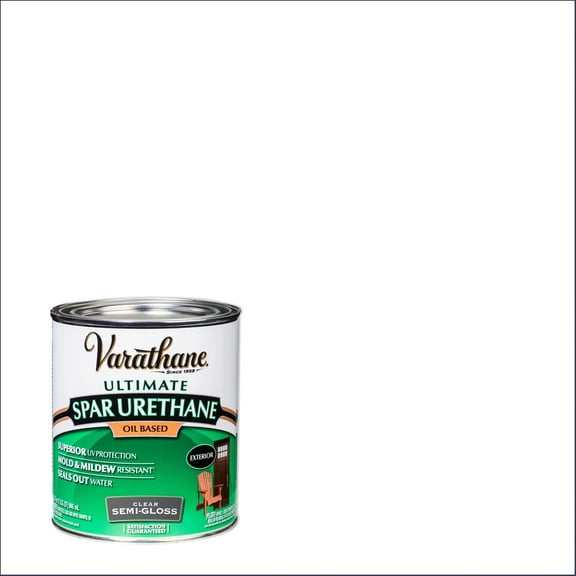 2 Pack, Clear (275 Voc), Varathane Exterior Semi-Gloss Wood Ultimate Spar Urethane Oil-Based- Quart