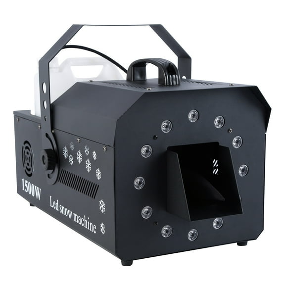TCFUNDY 1500W LED Snow Machine High Output Snowflake Maker DMX512 RGB 3in1 w/ Wireless Remote Stage Atmospheric Effect