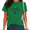 1-green, variant on Women's Plain Monochrome Serif Font Basic Block Cross Christian Spiritual Quote Graphic Funny Short Sleeve T-Shirt
