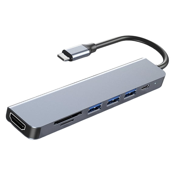 7 In 1 USB C Hubs With HDTV 4K PD100W Fast Charging USB A Port Card Reader