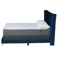 thumbnail image 3 of Baxton Studio Easton Contemporary Glam and Luxe Navy Blue Velvet and Gold Metal Queen Size Panel Bed, 3 of 9