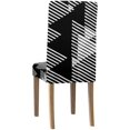 thumbnail image 4 of ABPHQTO Líneas geométricas Triángulos superpuestos Funda protectora para silla elástica a rayas Funda protectora para asiento para comedor Hotel Fiesta de boda Juego de 6, 4 of 4