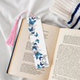 thumbnail image 4 of Kdxio Blue Flying Butterflies Print Metal Tassel Bookmarks,Perfect Gift for Art Lovers and Bookworms Metal Bookmarks for Women, 4 of 8