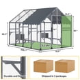 thumbnail image 3 of COZIWOW 108" Outdoor Large Cat Enclosure Wooden Kitten Catio Outside Cat House for Multiple Pets with Window Access Jumping Platforms,Gray, 3 of 17