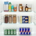 6 Pack Large Clear Organizer Bins, Plastic Bins Pantry Organizer Bins