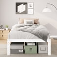 thumbnail image 6 of Merrland 14 Inch Twin XL Size Bed Frame, Heavy Duty Metal Platform with Storage, Steel Slat Support, Easy Assembly, White, 6 of 6