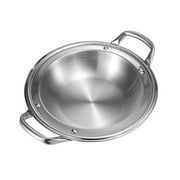 Kitchen Paella Pan Multi-function Shallow Pot Household Stainless Pot Home Accessory