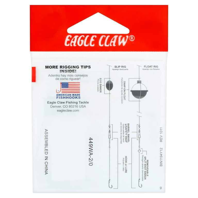Eagle Claw Weedless Baitholder Hook, 2/0