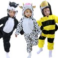 thumbnail image 2 of Disfraz de animal para niños, disfraz de conejo, vaca, Halloween, mono para niño y niña, 2 of 5