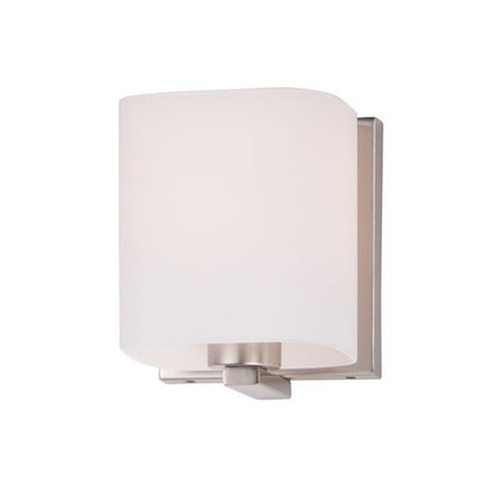 

5 in. Wrap One-Light Bath Vanity Wall Light Satin Nickel