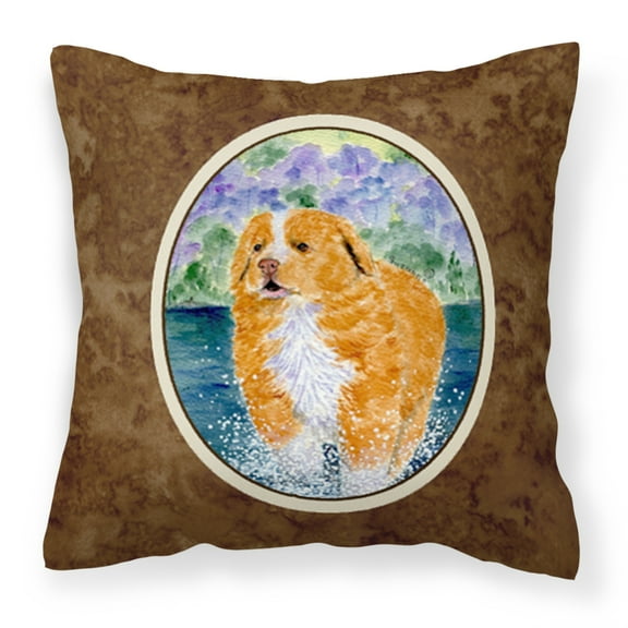 Carolines Treasures SS8619PW1414 Nova Scotia Duck Toller Fabric Decorative Pillow, 14Hx14W, multicolor
