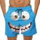 thumbnail image 1 of Pantalones Cortos de Cintura Elástica Divertidos Impresos Casuales de los Hombres, Bajos de Playa Ligeros de Verano, 1 of 5
