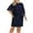 Navy, variant on Feancey Women's Plus Size Cape Dress Embroidery Lace Midi Dresses Elegant Mother off The Bride Dress for Women Cocktail Semi Formal Dresses Sale off The Day Blue L