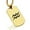 Gold, variant on Stainless Steel Aquarius Zodiac Sign (Water Bearer) Dog Tag Pendant Necklace