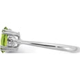 thumbnail image 4 of Sterling Silver Rhodium-Plated Peridot And Diamond Ringsize 6 - Jbsp, 4 of 5