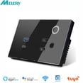 thumbnail image 2 of Melery US Smart Outlet - WIFI Tuya 15A 30W USB TYPE-C, Touch Control Wireless Remote Works with Smart Home Assistants, 2 of 7