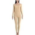 thumbnail image 2 of Viadha Women's Winter Thermal Underwear Woolen Thermal Suit Clothes Trousers Long Sleeved Round Neck Shirt/Shirt Suit, 2 of 6