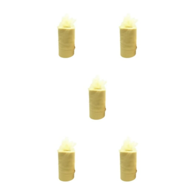 Youkk Polyester Easy To Ad Clean Wedding Tape Wedding Party Decorations Durable And Reliable Roll Tulle light yellow 5Set