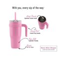 thumbnail image 2 of Reduce Cold1 Tumbler. Straw, Lid & Handle. Insulated Stainless Steel 24oz, Peony Opaque Gloss, 2 of 8