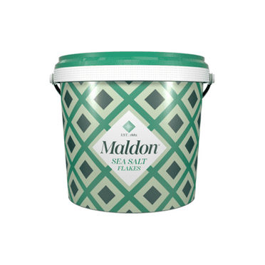 Maldon Sea Salt Flakes, Bulk Bucket, Organic Pyramid Crystals (3.1 lb)