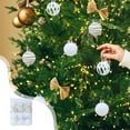 thumbnail image 4 of RBCKVXZ 12-Piece Christmas Flocked Ball Ornaments Set Shiny Sequin Tree Hanging Decorations Festive Xmas Tree Decorations (White, 1.57"/4cm), 4 of 6