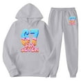 thumbnail image 4 of MEZZALL Kids Girls 6 7 Printed Long Sleeve Hoodie Sweatshirt Tops And Jogger Pants Two Piece Outfit Soft Casual Pullover Playwear Classic Children Fashion Clothes Sets, 4 of 4