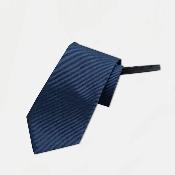 Camisa de vestir de negocios de moda para hombre de 8 cm, corbata de poliéster lisa con cremallera y lazo. Corbata de poliéster para hombre.