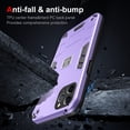 thumbnail image 3 of Allytech Hybrid Protective Case for iPhone 12 Pro Max, Camera Screen Protection, Soft TPU Bumper + Hard PC Back Panel Anti-Drop & Anti-Oil Case Cover for iPhone 12 Pro Max, Purple, 3 of 7
