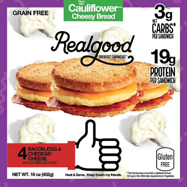 Real Good Bacon, Egg and Cheese Breakfast Sandwich