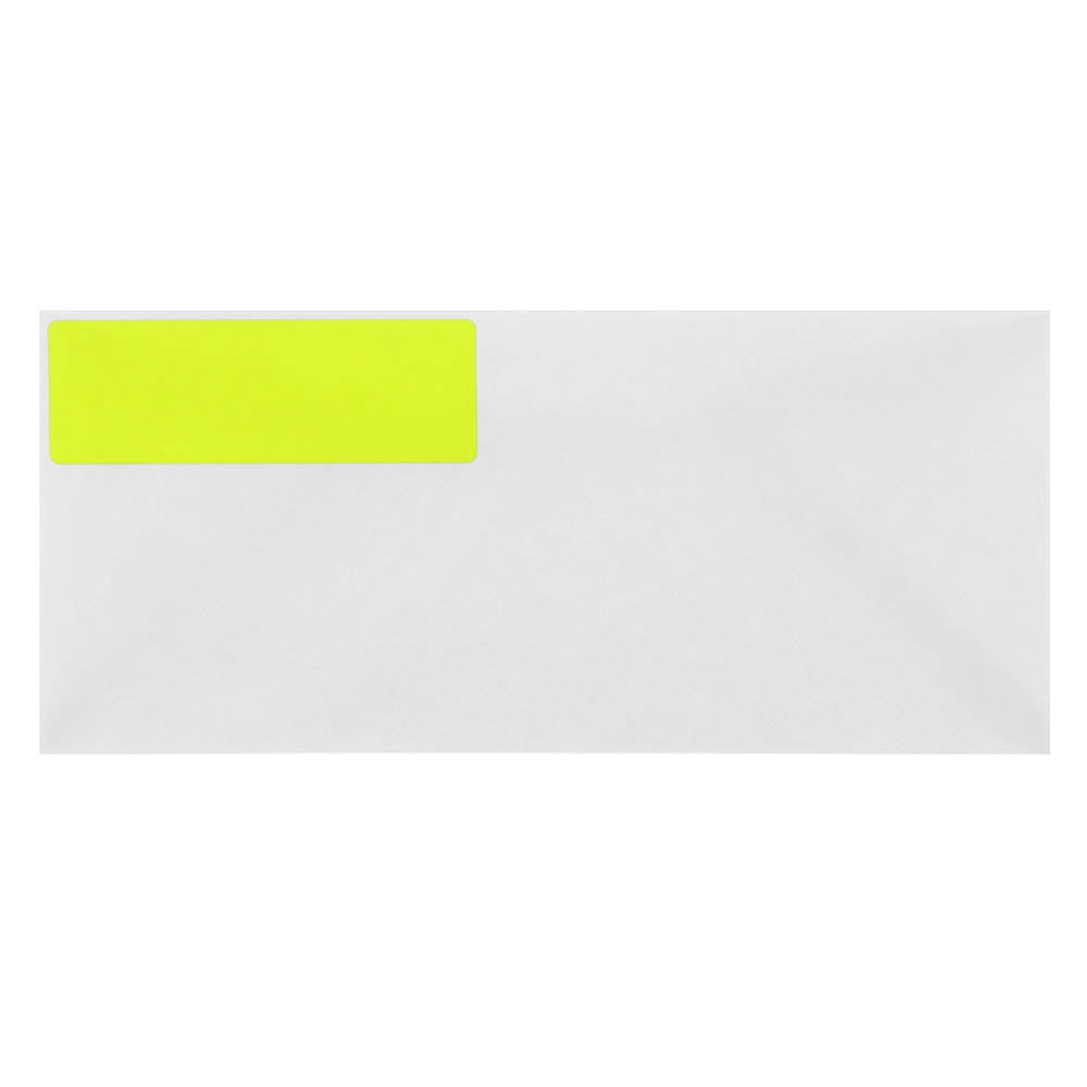JAM Paper Shipping Address Labels, Rectangular, 1 1/3 x 4, Neon Yellow, 126 per Pack