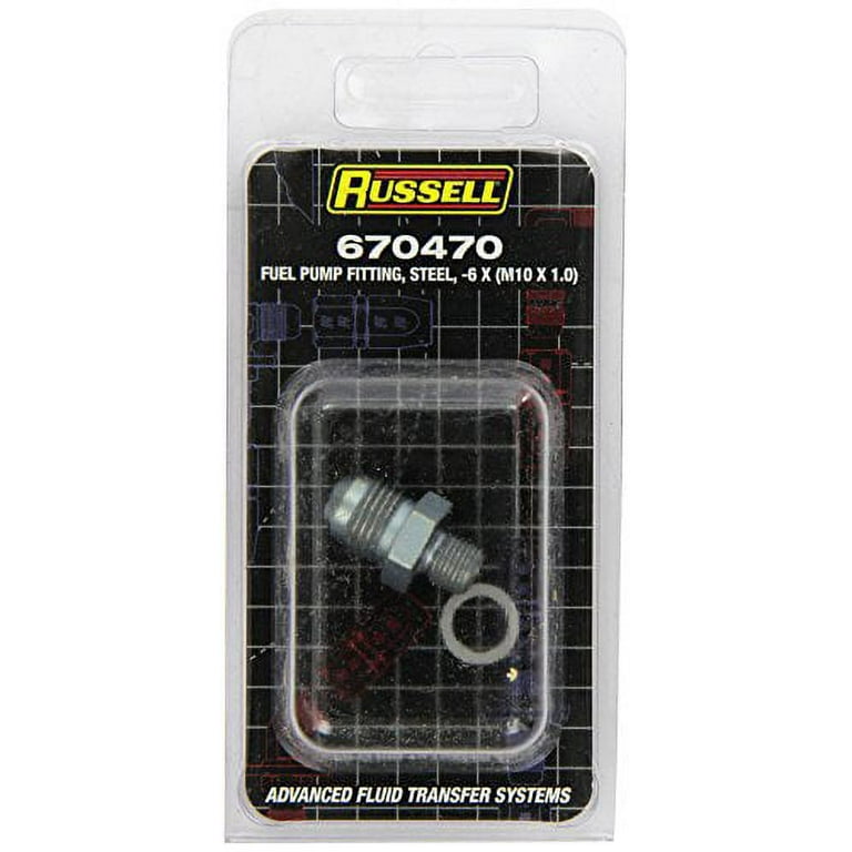 Russell Adapter Fitting #6 Male to 10mm x 1.0 Male 670470 Russell Adapter Fitting #6 Male to 10mm x 1.0 Male 670470