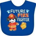 thumbnail image 3 of Inktastic Future Fire Fighter with Cute Dalmatian Dog Boys or Girls Baby Bib, 3 of 4