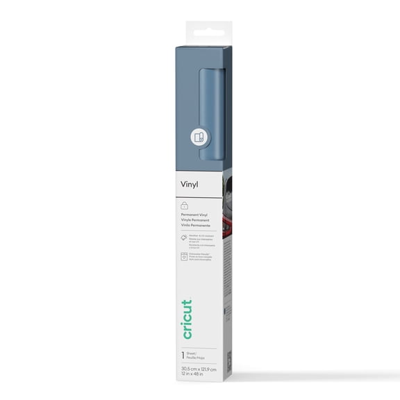 Cricut® Matte Vinyl – Permanent (4 ft), 12" x 48", Deep Sky