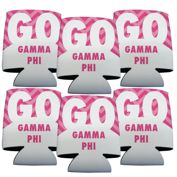 Gamma Phi Beta Go Gamma Phi Chevron Stripes Drink Sleeves 6 Count