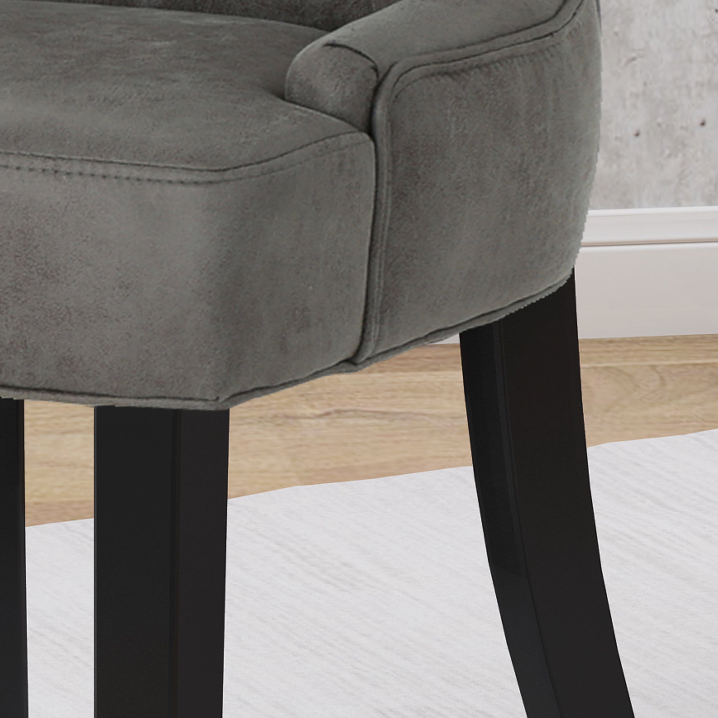 Noble House Indoor Contemporary Microfiber Dining Chairs, Gray