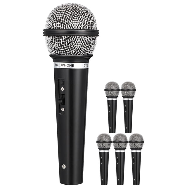 Miangastore 6 Pcs Microphone en Plastique Accessoire Jeu de Simulation Modèle Microphone Faux Microphone Accessoire