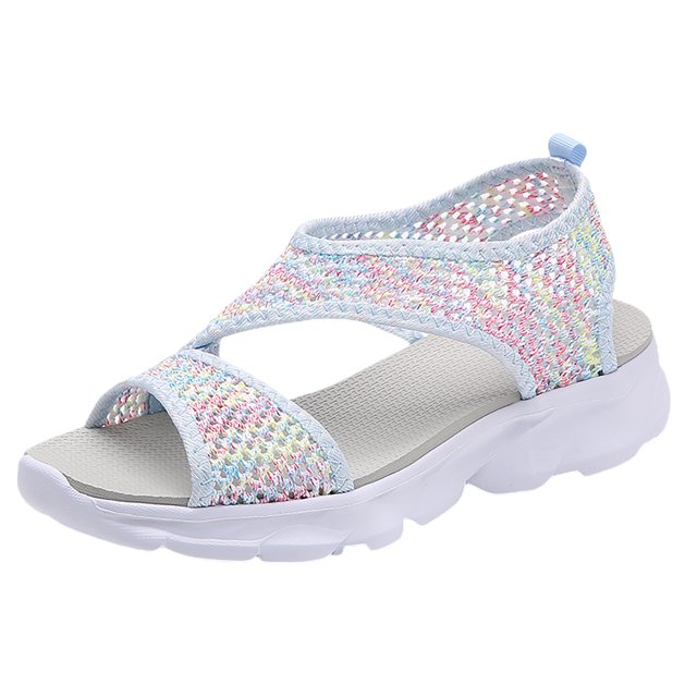 IUJSOY Womens Walking Sandals Mesh Open Toe Sports Water Sandals Arch Support Athletic Beach Shoes