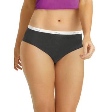 Hanes Women's Ribbed Cotton Hipster Panties, 6 pack