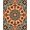 Orange, Pattern 1, variant on ODIKA 4' x 6' Machine Washable Non-Slip Area Rug, Middle Eastern Medallion High Traffic Rug, Orange, 414655