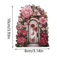 thumbnail image 2 of dajkiuy Resin Garden Miniature Floral Outdoor Decor For Patio Yard For Mom Garden Kit Door And Window For Trees Tree Stump Decor, 2 of 7
