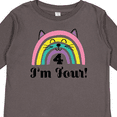 thumbnail image 4 of Inktastic 4th Birthday Rainbow 4 Year Old Girl Girls Long Sleeve Toddler T-Shirt, 4 of 5