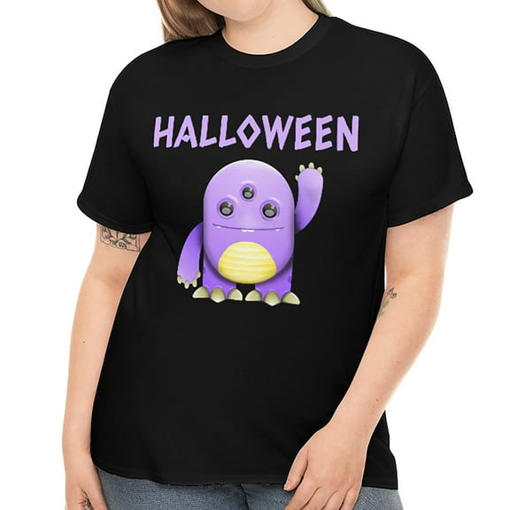 Cute Purple Monster Shirt Plus Size Halloween Shirts for Women Cute Plus Size Halloween Costumes for Women