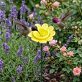 thumbnail image 5 of Bee Watering Station, Ceramic Bee Cup for Garden, Flower Shaped Bee Watering Station Bird Bath Water Feeder, Butterfly Drinking Cup Bee Bath Bowl Garden Stake (1PC, 2"x12.6", Yellow), 5 of 7
