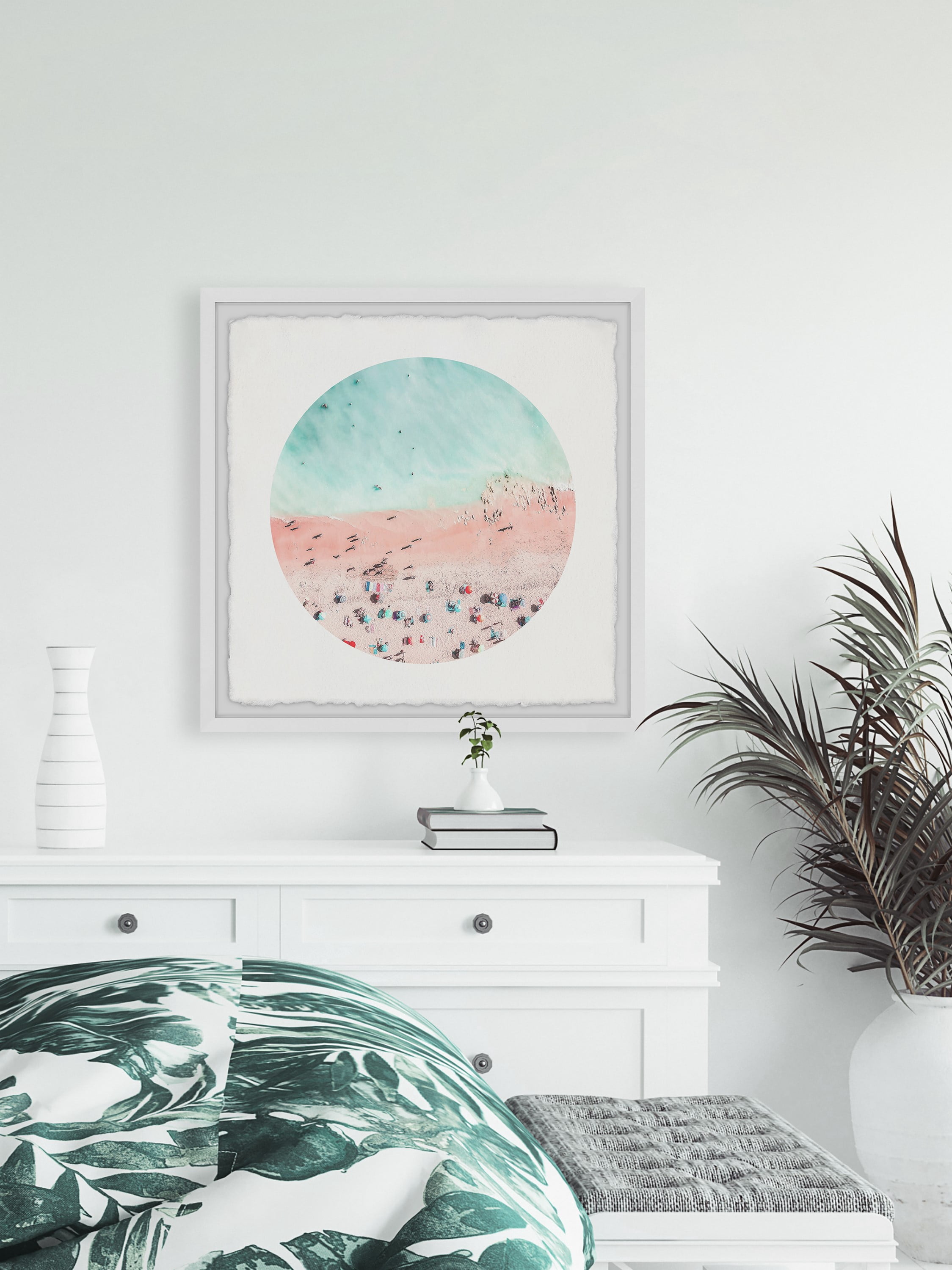 Awesome Pink Sand 24 in x 24 in Framed Painting Art Prints, by Marmont Hill