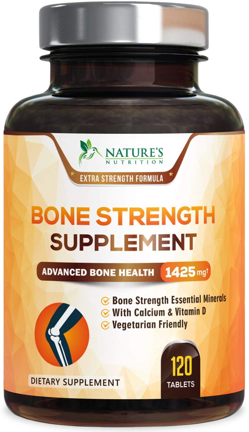 Bone Supplements, Bone Strength Support with Calcium, Vitamin D3