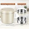 thumbnail image 2 of 1200ml Insulated Hot Food Container, Food Thermos with Spoon, Stainless Steel Insulated Lunch Box (Beige), 2 of 5